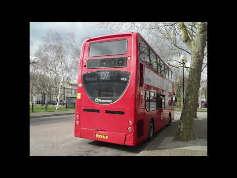 Enviro 400 Stagecoach London 19856 LX12CZK on the Route D7 Arrives at Mile End Station Bus Stand