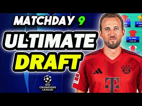 THE ULTIMATE DRAFT FOR MATCHDAY 9✅ | Champions League Fantasy Tips 2024/25