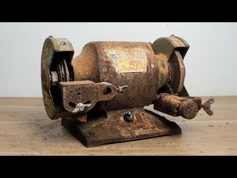 Restoration Of Rusty Bench Grinder Makita 9300