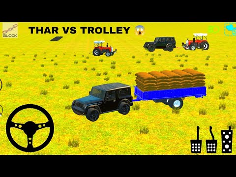 THAR के पीछे लगाया ट्रॉली 😱 #trending #viralvideo #traktor #thar #shorts #gaming