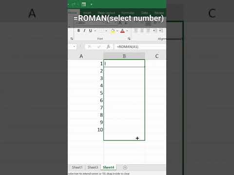 Convert Numbers to Roman Numerals In Excel