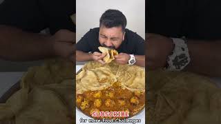 PANEER BALL FRY & BHATURE EATING CHALLENGE😍🔥 #shorts #foodie #foodlover