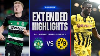 Sporting vs. Dortmund: Extended Highlights | UCL Knockout Phase Play-off Leg 1 | CBS Sports Golazo