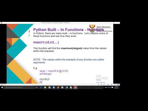 Grade 8 Coding | Lesson 18 | Python Numbers Functions