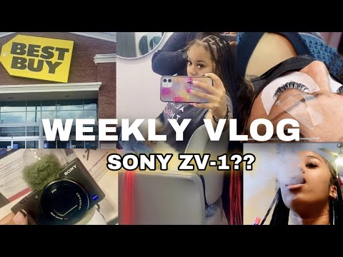 WEEKLY VLOG| SELF CARE| CAMERA SHOPPING| LASHING| LIT GAMENIGHT! #sonyzv1