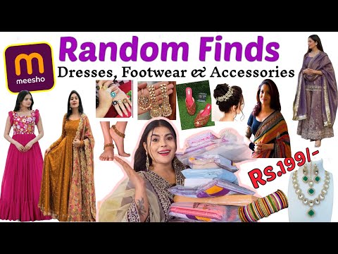 Meesho* Huge Random Finds 🛍️💖🎀 || Wedding Dresses, Jewellery ✨ and Footwear 👠