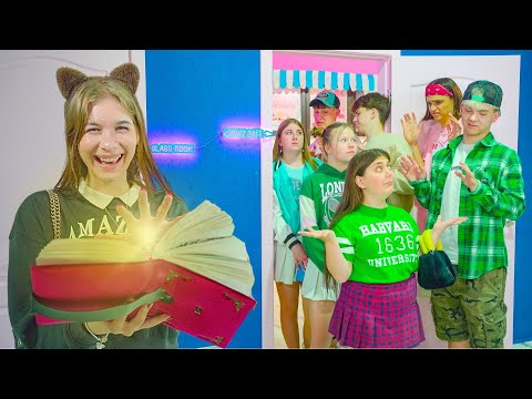 HIGH SCHOOL GIRL PLAY WITH MAGIC! Good girls VS Bad magic