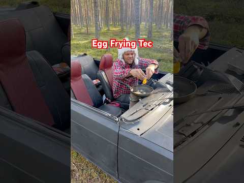 Egg Frying Technology🍳#carbuilder  #funnyshorts #cars #mushroom #cabriolet #lada #bacon