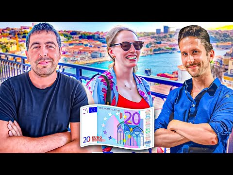 Giving Strangers 20 Euros If We Don't Speak Their Language | Porto Portugal