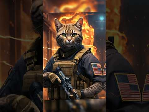 Army Cat in Action | Epic Battle for Survival!💕 cat😾 viral video, #cat #kitten #cuteanimals #funny