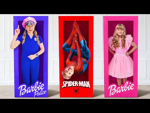 Barbie House VS Spiderman House + Мore Barbie Adventures