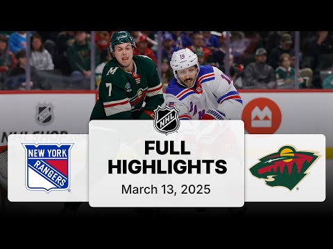 NHL Highlights | Rangers vs. Wild | March 13, 2025