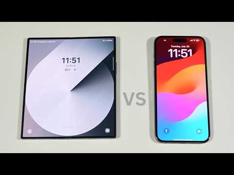 Samsung Galaxy Z Fold 6 vs iPhone 15 Pro Max Speed Test and Camera Comparison