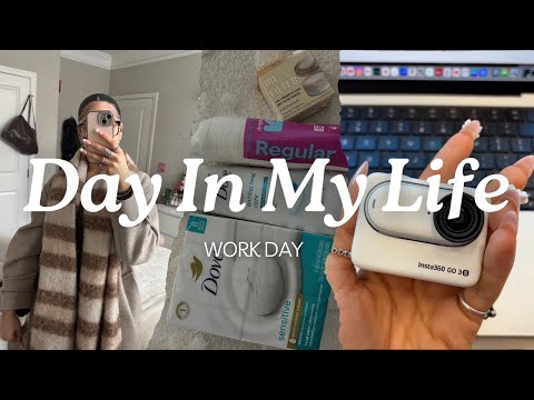 DAY IN MY LIFE || Chill Work Day || Ft. Insta360 GO 3S