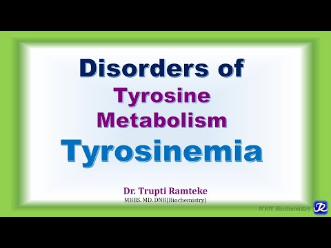 10: Tyrosinemia: Disorders of Tyrosine metabolism | Amino acid metabolism | Biochemistry