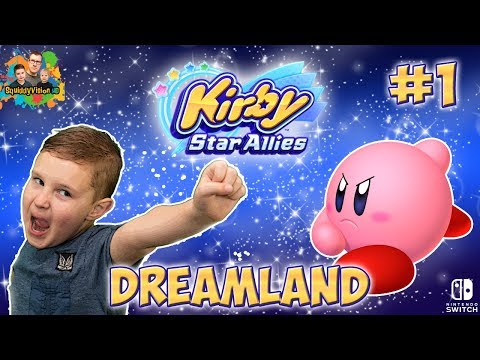 Kirby Star Allies | 2 Player Co-Op | Part 1 | Dream Land | Squiddy Vision HD