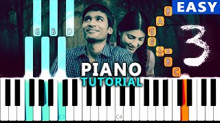 Moonu Sad BGM Easy Piano Tutorial  | Blacktunes Piano | Tamil Piano Tutorial