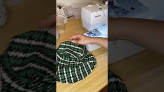 Sewing a bucket hat 🪡 #sewing #sew #sewinginspiration #buckethat #nähen #nähinspiration