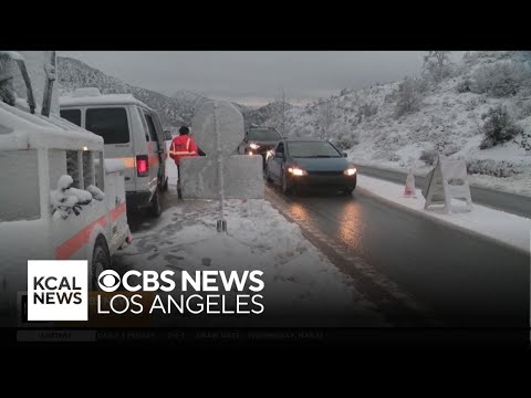 Snow brings dangerous conditions to Tejon Pass, other nearby roads