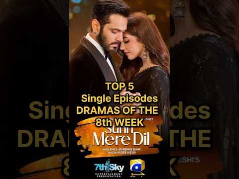 Top 5 Most Watched Dramas 8th Week Single Episode #sunmeredil #sunmeredildrama #duniyapur #farrar