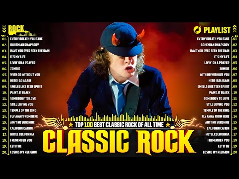 Best Classic Rock Songs 70s 80s 90s - Queen, Guns N Roses, ACDC, Nirvana, U2, Pink Floyd, Bon Jovi