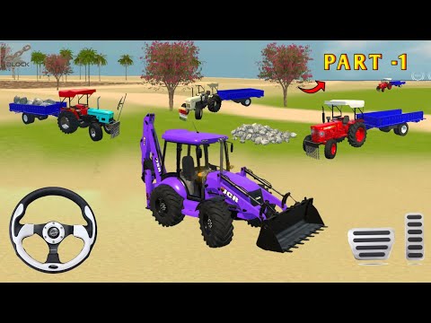 PART 1 JCB / SAWARAJ / MAHINDRA DI / HTM / TRAKTOR TROLLEY 😱 UNLOADING #trending #viralvideo