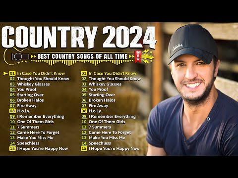 COUNTRY MUSIC 2024 🏆 Luke Bryan, Luke Combs, Morgan Wallen, Chris Stapleton, Jon Pardi, 🤠