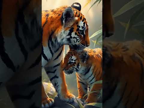 Cute tiger babies #cartoon #kidsvideo #foryou #fyp #kidsvideo #tiger