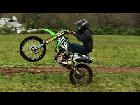 Learning to Wheelie the KX250F