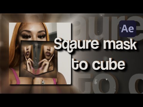 Square mask to cube transition tutorial || After Effects