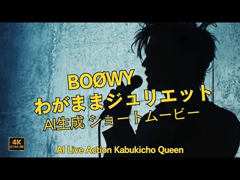 [AI-generated live-action style] BOØWY PV Wagamama Juliet   #KyōsukeHimuro#aimusicvideos #boowy