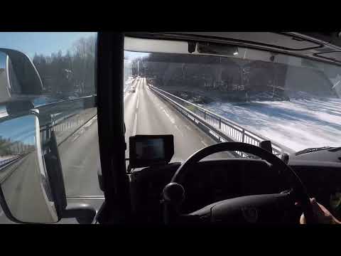 Tight country road drive - Scania g440 with trailer (Sörskogen to Jordbro, Stockholm, Sweden)