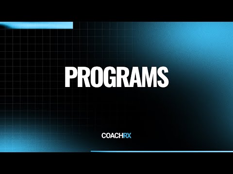 How to Create Group Programs In CoachRx