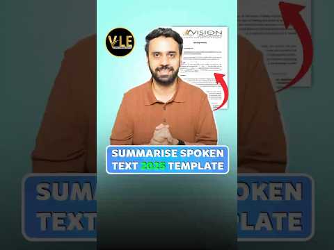 Master PTE Summarize Spoken Text: Proven 2025 Template & Tips for Success! #pte