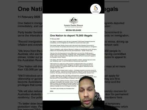 Deport 75000 illegals | One Nation Senator for Queensland| SuccessVisa