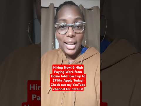 Hiring Now! 6 High Paying Work from Home Jobs You Can Start!#shorts