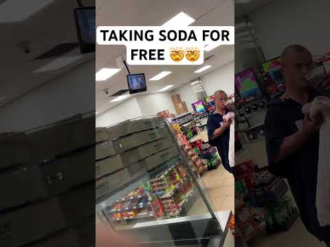 TAKING SODA FOR FREE 🆓🤯🤯🇺🇸🇺🇸 #soda #homeless #california #usa