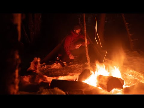 Solo Winter Tarp Camping | 3 Spoons No Fork