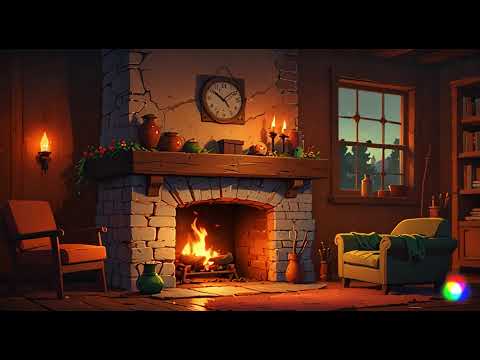 🔥 Cozy Fireplace Ambiance & Lofi Music | Relaxing Study and Chill 🔥