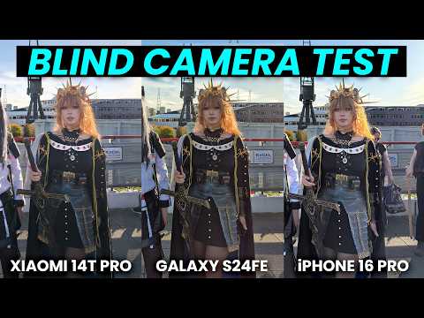 Galaxy S24FE vs iPhone 16 Pro vs Xiaomi 14T Pro - BLIND CAMERA TEST ( MCM Comic Con London )