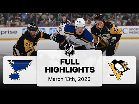 NHL Highlights | Blues vs. Penguins | March 13, 2025