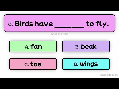 Complete the sentence Quiz for Kids | Quiz Time