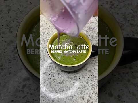 Berries matcha latte  #matchalovers  #matchalatte #youtubeshorts