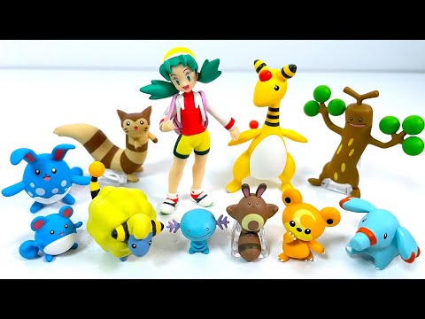 Pokemon scale world Johto Region 2 Set "unboxing" Pocket Monster Figure Japanese candy toys