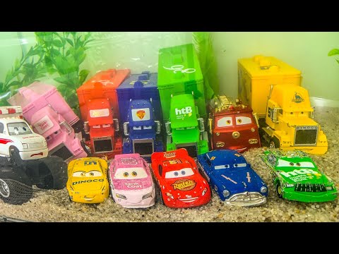 Disney Pixar Cars toys Review | Lightning McQueen, Miss Fritter, Sally, Cruz Ramirez, Fillmore, DJ