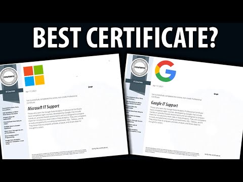 Microsoft vs Google IT Support Certificate - BEST Certificate for IT Support