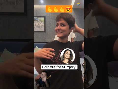 HinaKhan Trims her hair for #breastcancer surgery. Get well soon, girl. #MovieTalkies