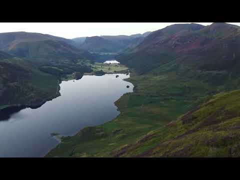 Lake District Western fells wild camp drone footage