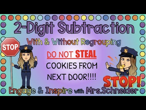 Don't Steal Cookies! 2 digit Subtraction With & Without Regrouping (Reteach)