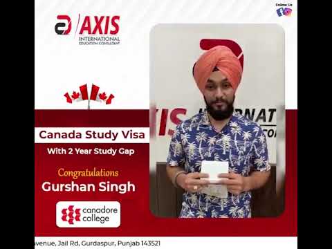 Congrats #Gurshan_Singh for his Canada study visa🇨🇦... With 2 Years Study Gap